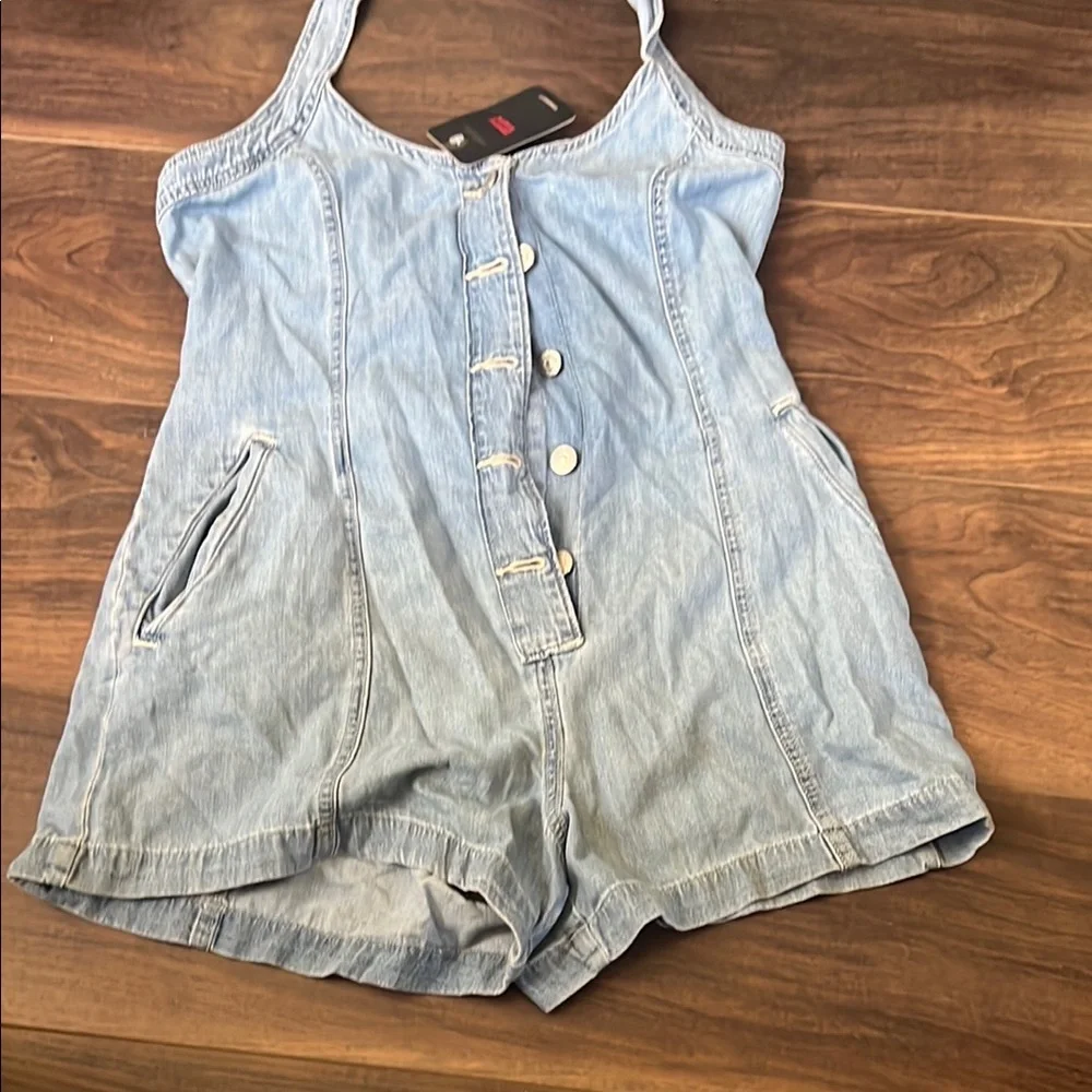 Levi’s Light Blue Denim Romper - Picture 1 of 2